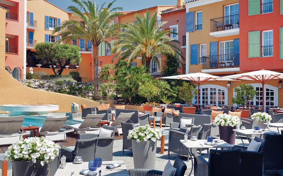 Hotel Byblos, Saint-Tropez, France view